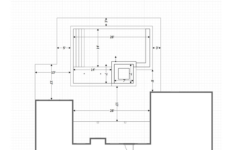 Sketch for a Swimming Pool Permit