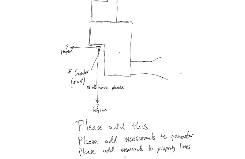 Sketch For Generator Permit