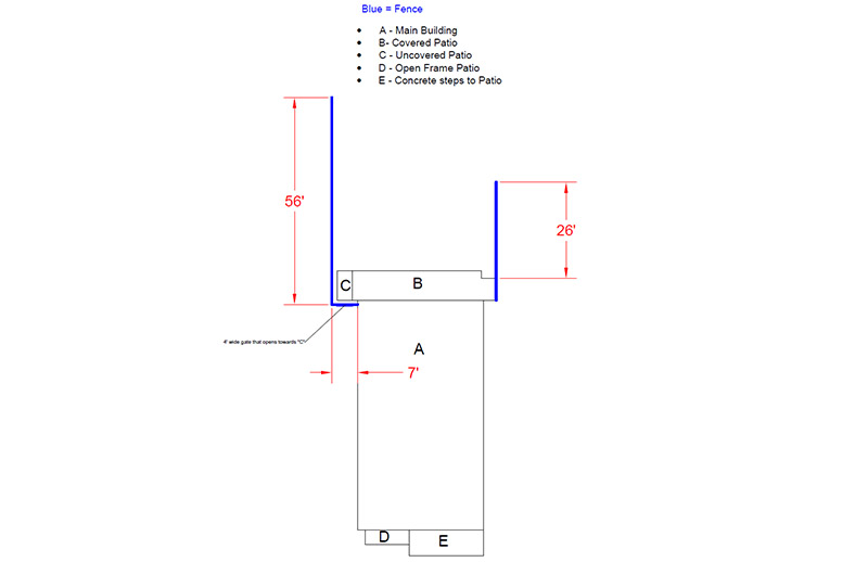 Sketch for fence permit