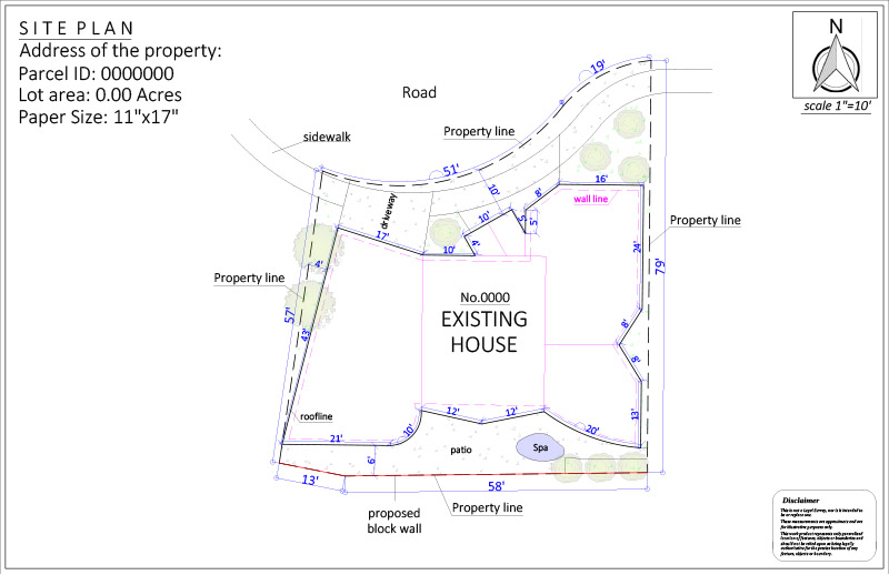 Site Plan For Retaining Wall Permit