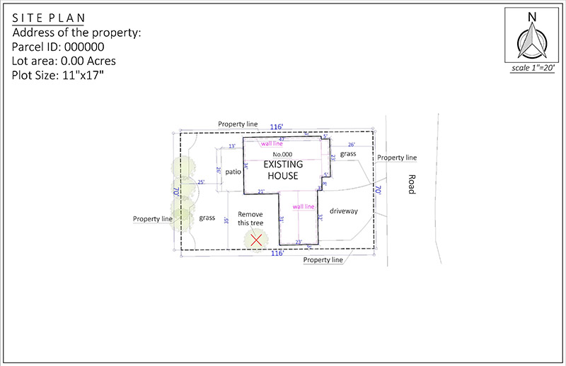 Site Plan For Tree Removal Permit
