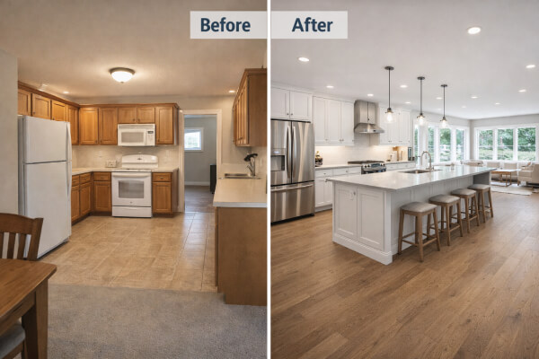 Before and after kitchen expansions Kitchen expansions before and after