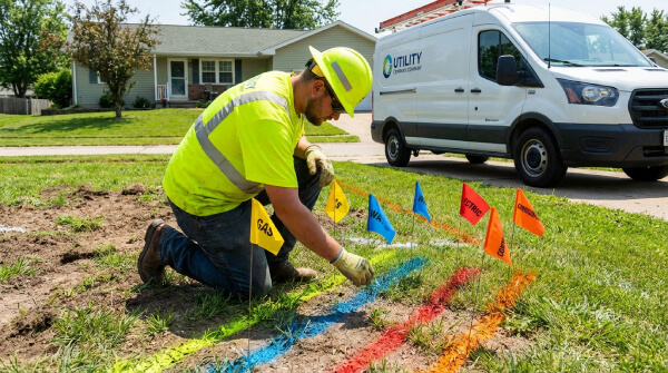 Prepare the site and mark utilities Mark utilities and prepare the site