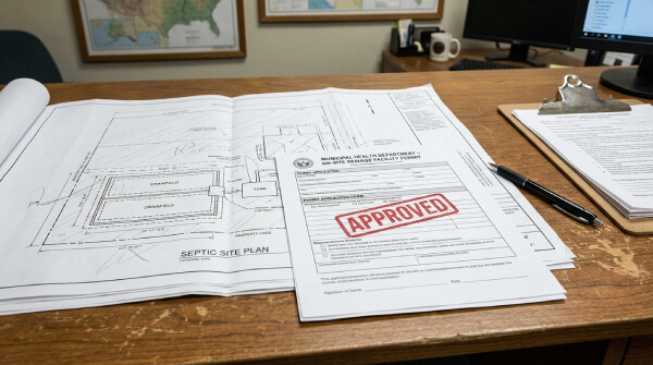 Obtaining permits for septic tank installation Obtain permits for septic tank installation