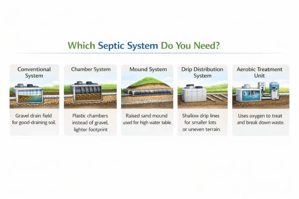 Types of septic systems Septic system types