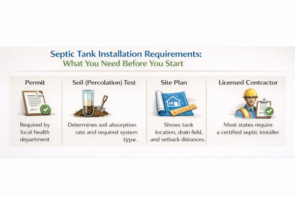 Requirements for septic tank installation Septic tank installation requirements