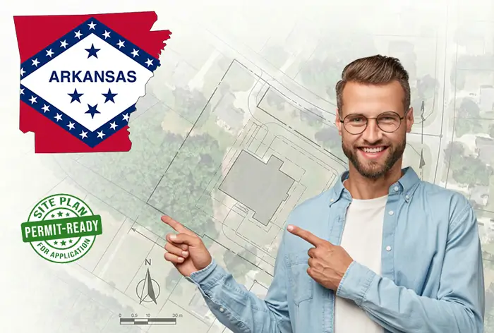 Arkansas site plans for permits and HOA - drafted online