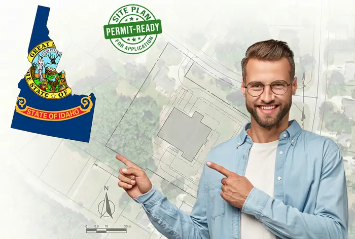 Idaho site plans for permits and HOA - drafted online