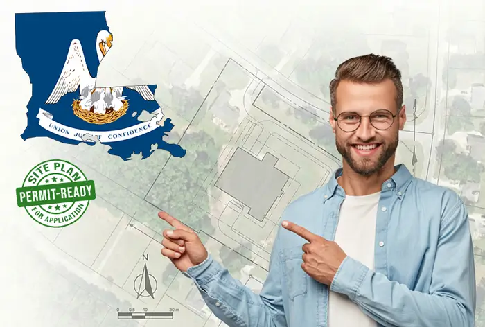 Louisiana site plans for permits and HOA - drafted online