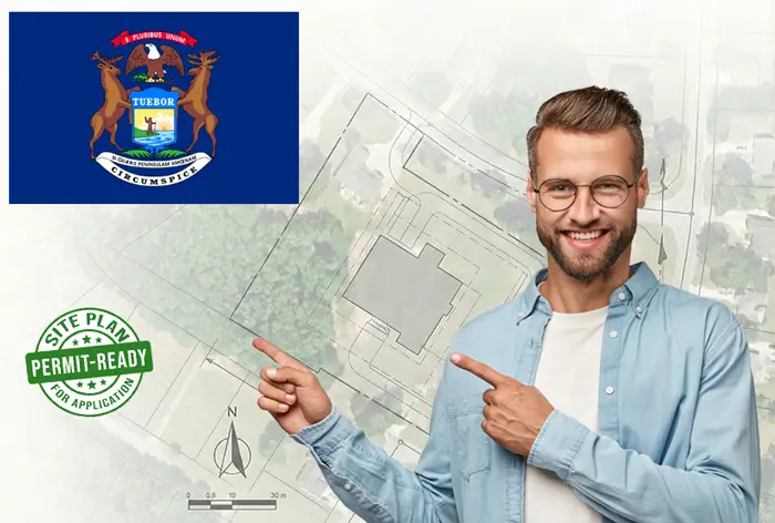 Michigan site plans for permits and HOA - drafted online