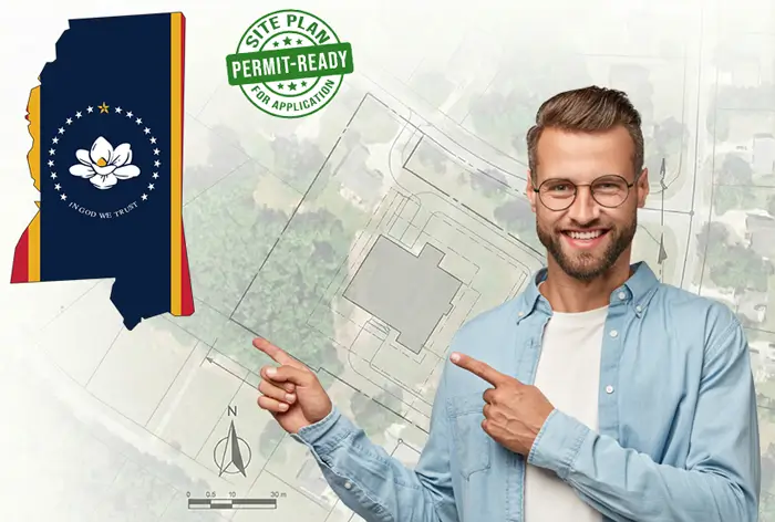 Mississippi site plans for permits and HOA - drafted online