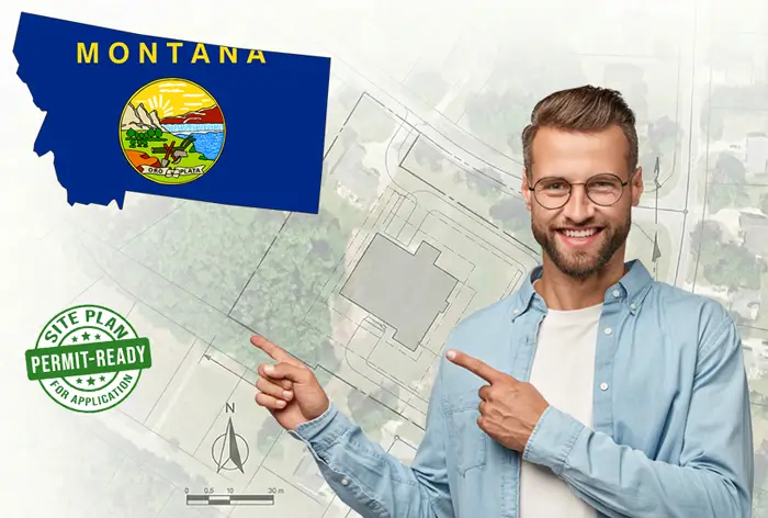 Montana site plans for permits and HOA - drafted online