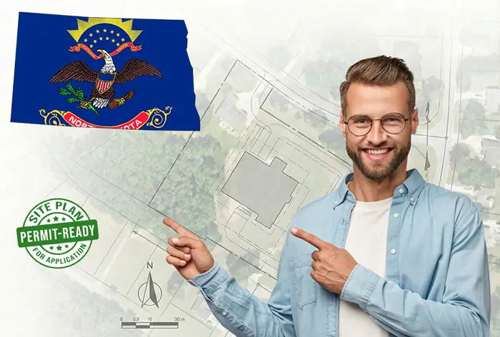 North Dakota site plans for permits and HOA - drafted online