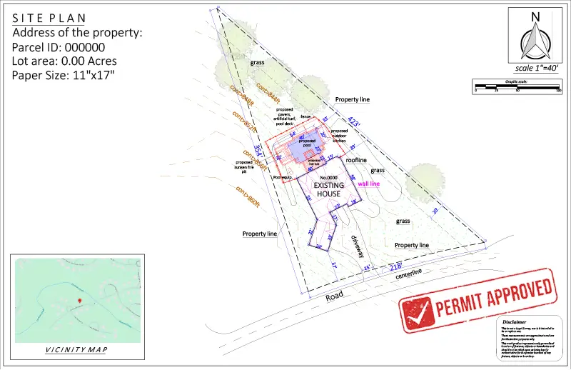 Site Plan For Swimming Pool Permit