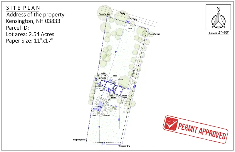 Site plan for conditional use permit