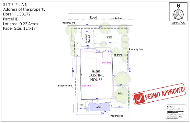 Site plan for Driveway Permit