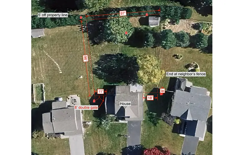 Sketch for fence permit