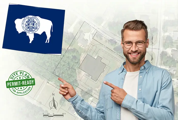 Wyoming site plans for permits and HOA - drafted online