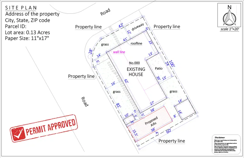 Site Plan For Adu Permit