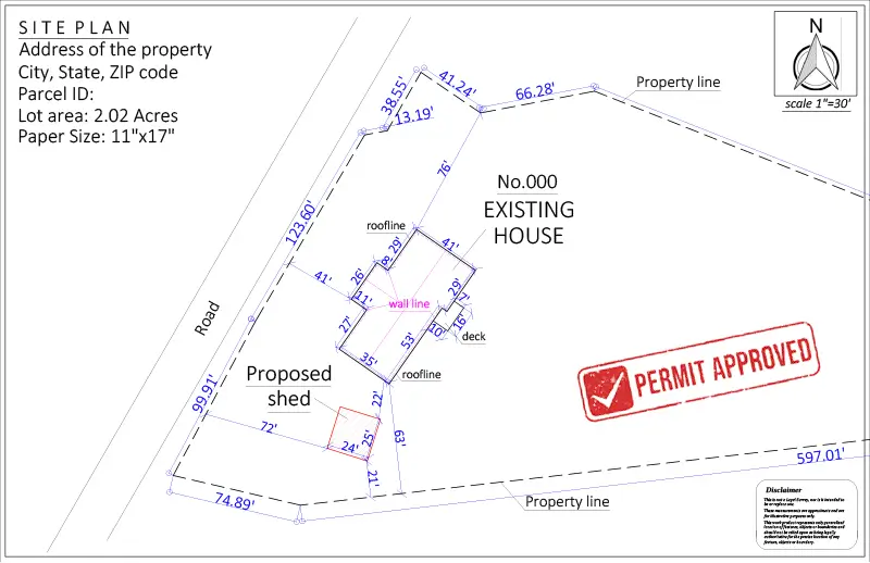 Site Plan For Shed Permit