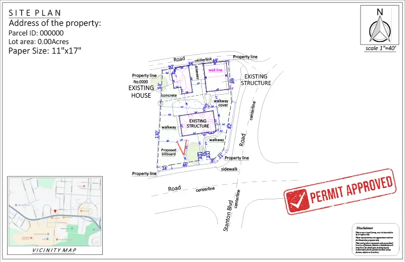 Site Plan For Sign Permit
