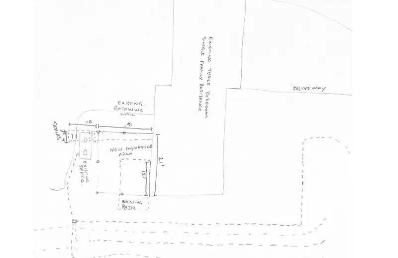Sketch for deck permit Alabama