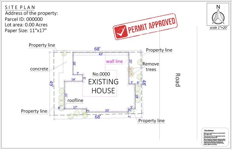 Site Plan Approved for a Tree Removal Permit