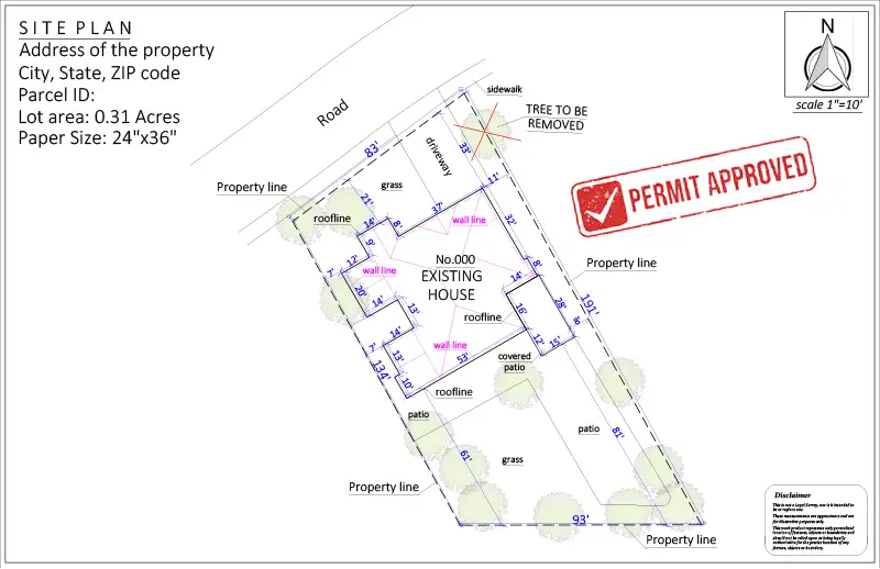Site Plan Approved for a Tree Removal Permit