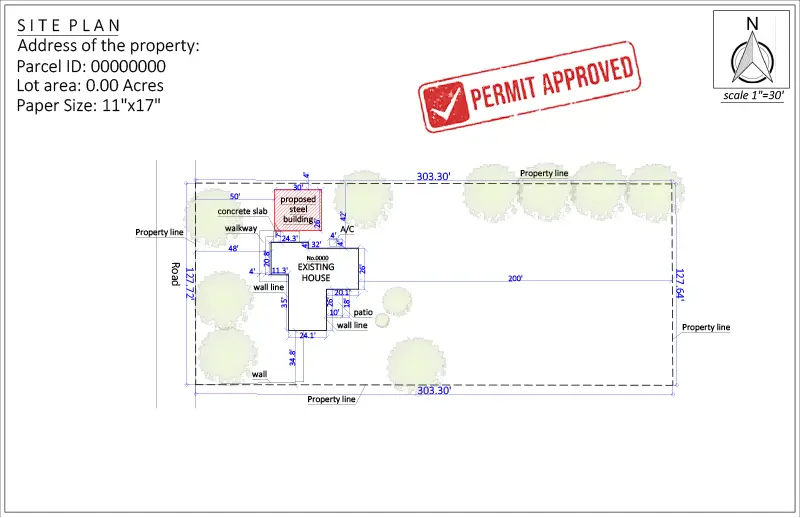 Site Plan For Steel Building Permit