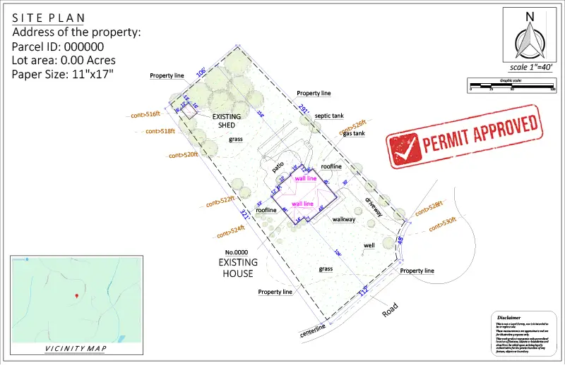 Site Plan For Well And Septic Permit