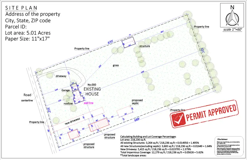 Site plan for Conditional Use Permit