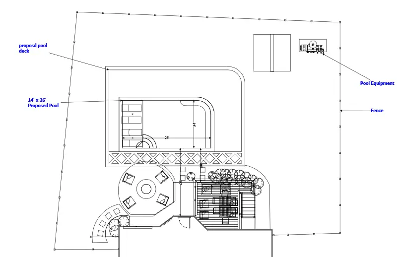 Sketch for a Swimming Pool Permit in GA